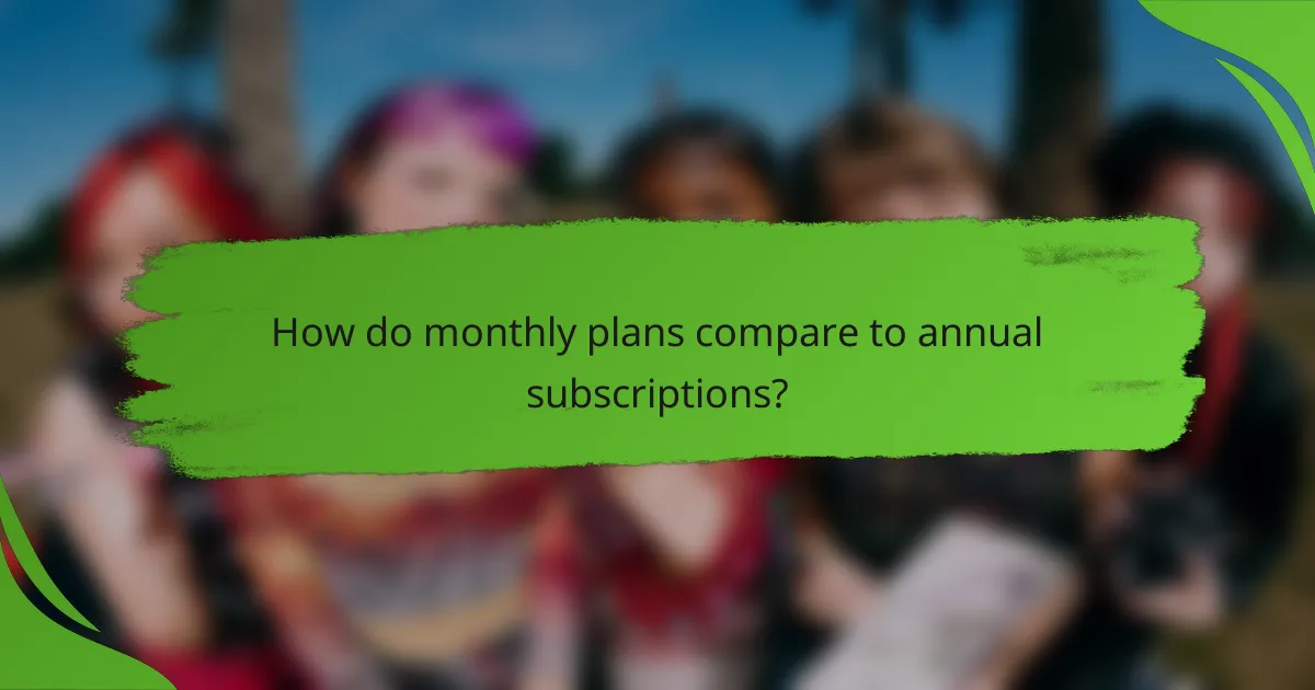 How do monthly plans compare to annual subscriptions?