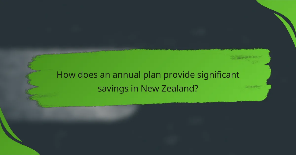 How does an annual plan provide significant savings in New Zealand?