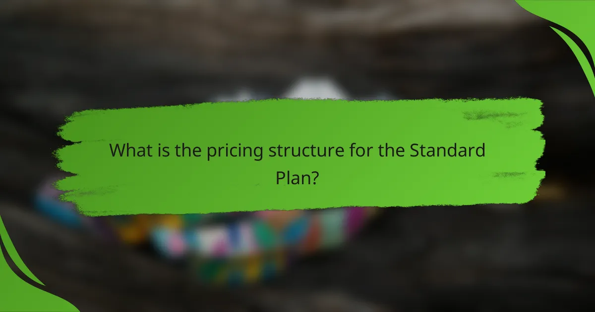What is the pricing structure for the Standard Plan?