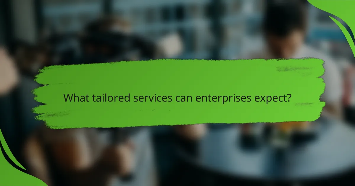 What tailored services can enterprises expect?