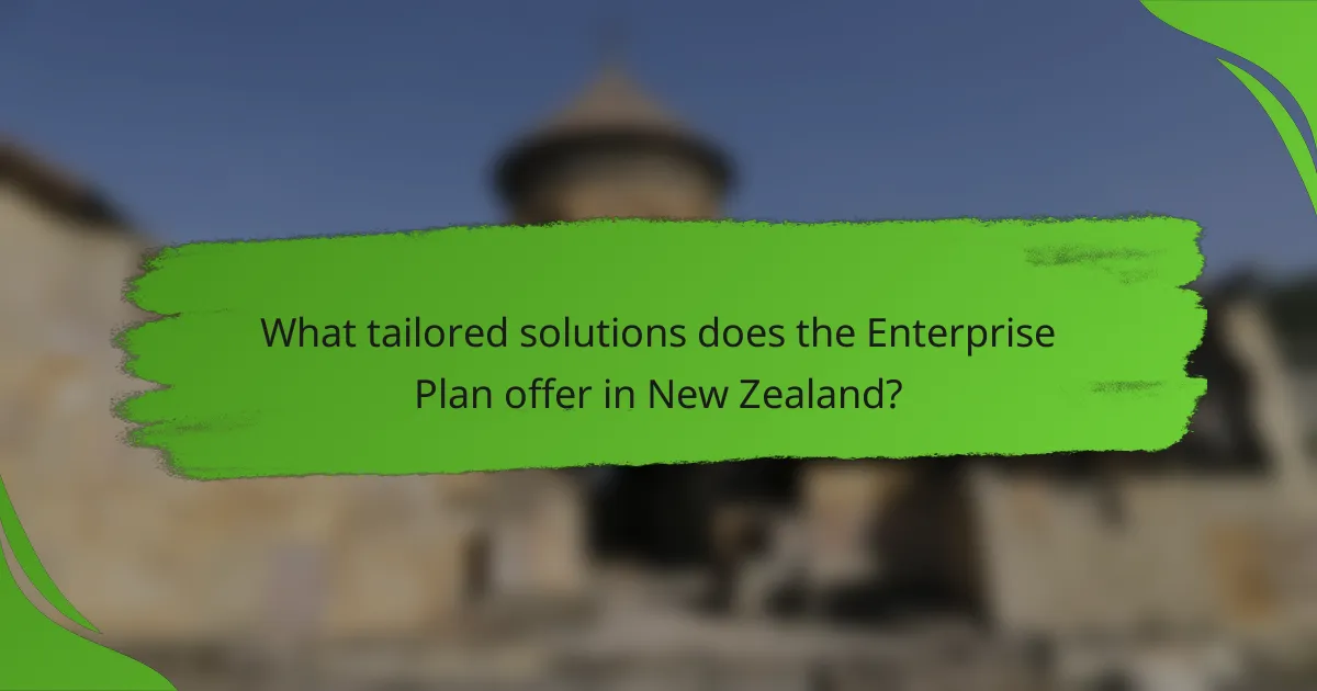 What tailored solutions does the Enterprise Plan offer in New Zealand?
